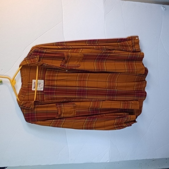 XXL - Mossimo - Mustard/Orange - Boyfriend Fit Flannel - Earth tones - Plaid - Picture 8 of 13